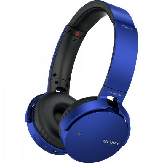 Fone de Ouvido Wireless Bluetooth com Microfone MDR-XB650BT Azul SONY Fone de Ouvido Wireless Bluetooth com Microfone MDR-XB650BT Azul SONY