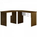 Mesa Para Computador em "L" KIT OFFICE 6500 Nogal MULTIVISÃO