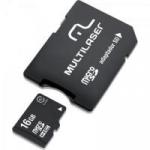 Cartão de Memória 16GB Micro SDHC com Adaptador MC110 CLASSE 10 MULTILASER