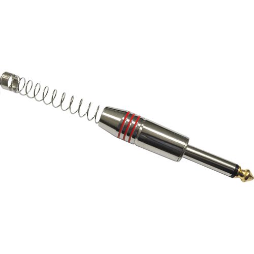 Plug P10 Mono Metal com Mola Espaçada PGPZ0026 Vermelho Storm