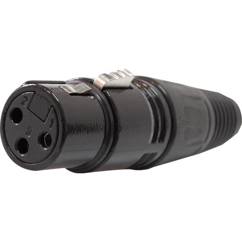 Plug XLR Canon Fêmea JCCN0013 Preto Storm