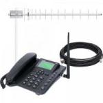 Kit Telefone Celular Fixo CA40 Quadriband + Antena 800Mhz + Cabo CA800 AQUÁRIO