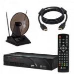Kit Conversor Digital + Antena + Cabo HDMI Preto INFOKIT/HYX/LITE