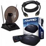 Kit Conversor Digital + Antena + Cabo HDMI Preto AQUÁRIO/HYX/LITE