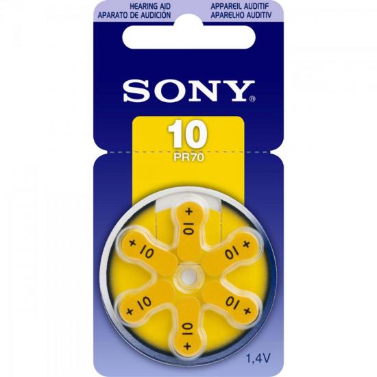 Pilha Auditiva 10 1,4V PR10 D6A Sony cartela c/6 pilhas Pilha Auditiva 10 1,4V PR10 D6A Sony cartela c/6 pilhas