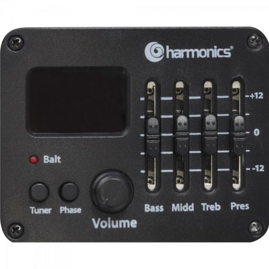 Violão Harmonics GE30 Eletroacústico Aço Folk Preto