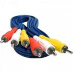 Cabo 3 RCA Macho x 3 RCA Macho 1,8m CBRC0018 Azul STORM