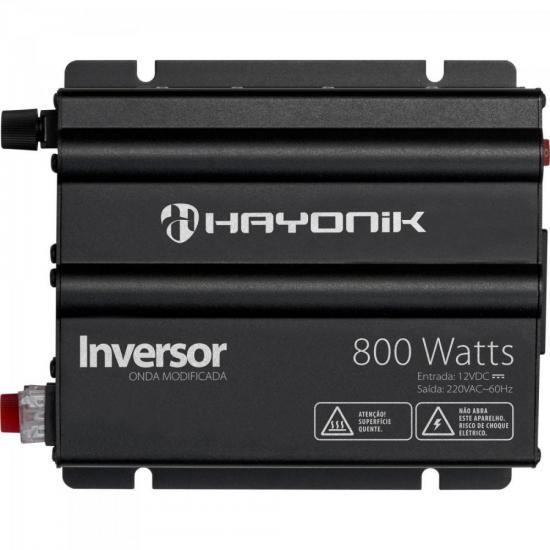 Inversor 800W 12VDC/220V Onda Modificada Cinza Escuro HAYONIK Inversor 800W 12VDC/220V Onda Modificada Cinza Escuro HAYONIK