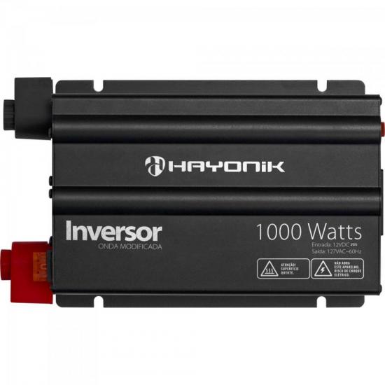 Inversor 1000W 12VDC/127V Onda Modificada Cinza Escuro HAYONIK Inversor 1000W 12VDC/127V Onda Modificada Cinza Escuro HAYONIK