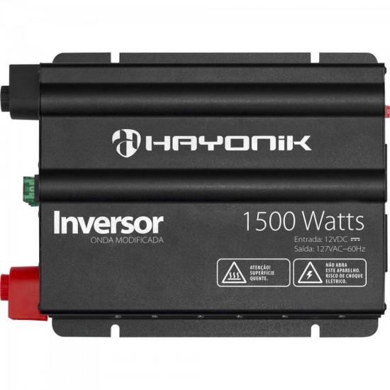 Inversor 1500W 12VDC/127V Onda Modificada Cinza Escuro HAYONIK Inversor 1500W 12VDC/127V Onda Modificada Cinza Escuro HAYONIK