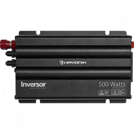 Inversor 500W 24VDC/127V Onda Modificada Cinza Escuro HAYONIK Inversor 500W 24VDC/127V Onda Modificada Cinza Escuro HAYONIK