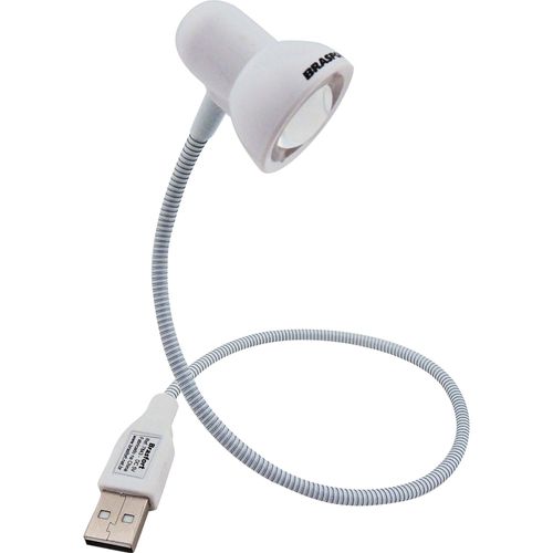 Luminária LED USB Branca BRASFORT