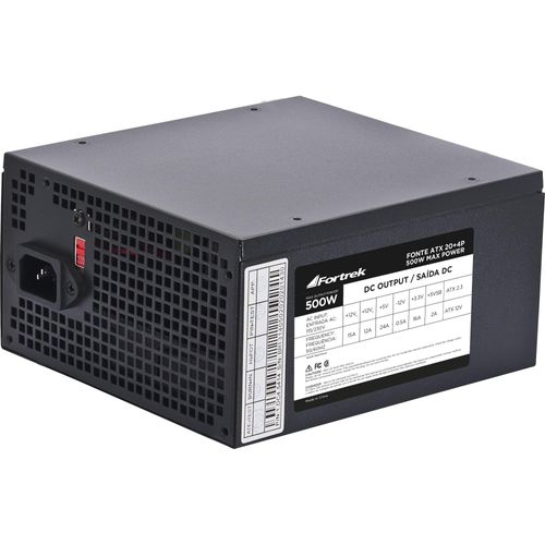 Fonte ATX Gamer 500W Nominais 20+4P PWS-3001 Preto FORTREK