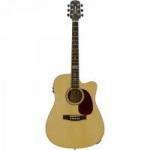 Violão Eletroacústico Dreadnought Folk Cutaway Aço GF-1D CEQ Natural GIANNINI