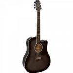 Violão Eletroacústico Dreadnought Folk Cutaway Aço GF-1D CEQ Translucent Black GIANNINI