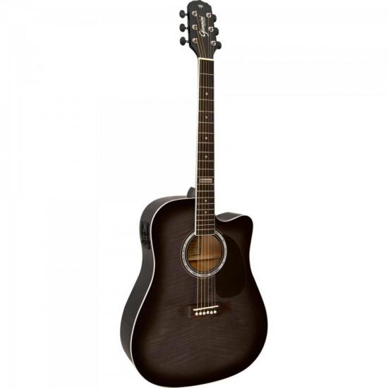Violão Eletroacústico Dreadnought Folk Cutaway Aço GF-1D CEQ Translucent Black GIANNINI Violão Eletroacústico Dreadnought Folk Cutaway Aço GF-1D CEQ Translucent Black GIANNINI