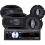 Kit Som Automotivo Radio MP3 + 2 Alto Falantes 6" + 2 Alto Falantes 6X9 AU955 Preto MULTILASER