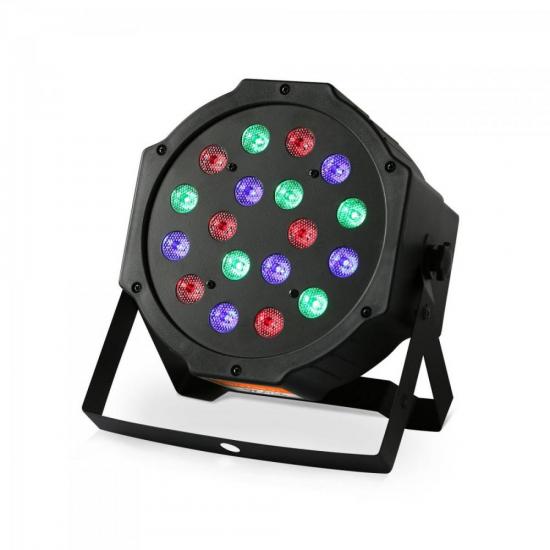Refletor 18 LEDs 7 Canais DMX512 PAR LED RPL 218 Preto HAYONIK Refletor 18 LEDs 7 Canais DMX512 PAR LED RPL 218 Preto HAYONIK
