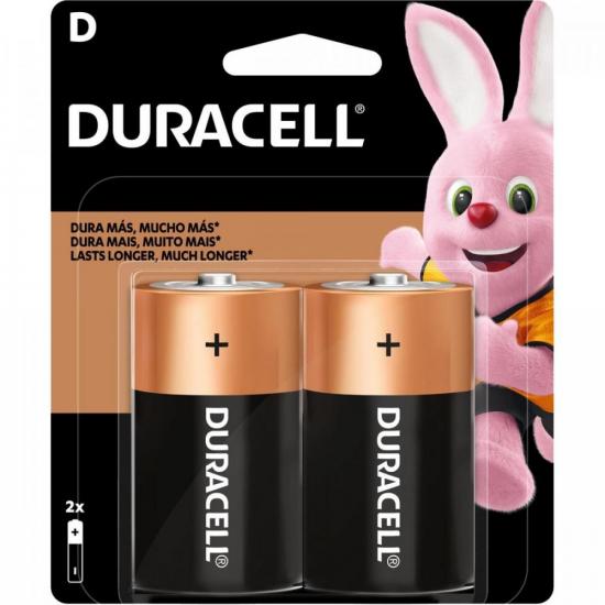 Pilha Alcalina D MN1300 Duracell Caixa c/12 pilhas (cartela c/2) Pilha Alcalina D MN1300 Duracell Caixa c/12 pilhas (cartela c/2)
