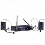 Microfone Headset Sem Fio Duplo Kru220h Preto KARSECT
