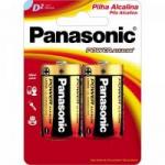 Pilha Alcalina D LR20XAB-2B Panasonic cartela c/2 pilhas
