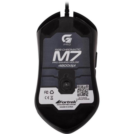 Mouse Gamer PRO M7 RGB Preto FORTREK 