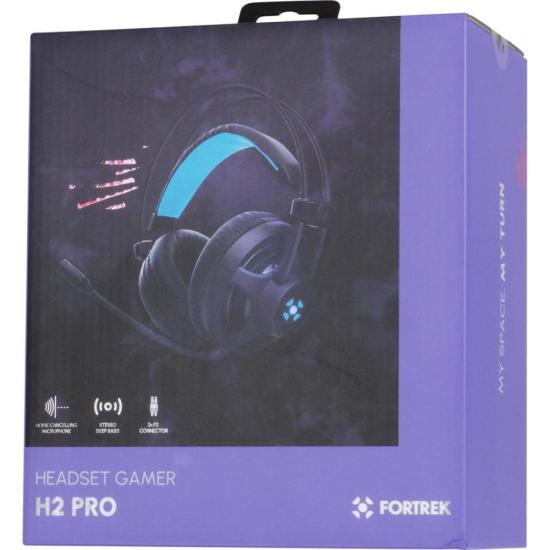 Headset Gamer Fortrek H2 P2 + USB Preto