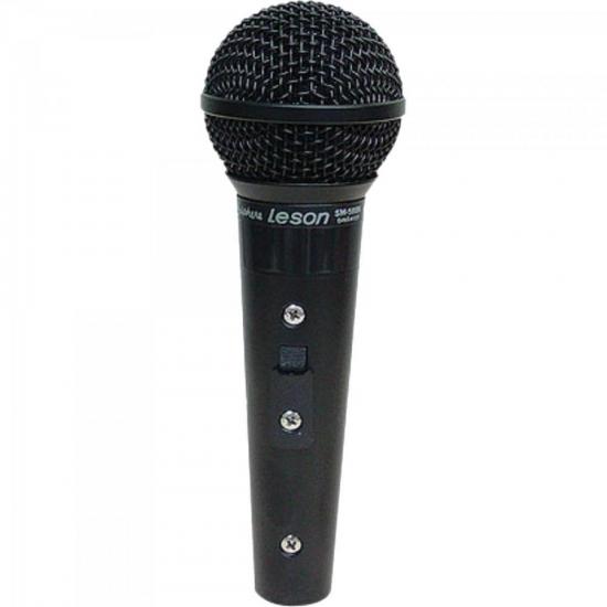 Microfone Vocal Leson SM58 P4BK Profissional Preto Fosco