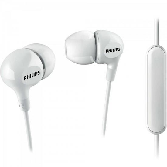 Fone de Ouvido com Microfone SHE3555WT/00 Branco PHILIPS Fone de Ouvido com Microfone SHE3555WT/00 Branco PHILIPS