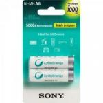 Pilha Recarregavel AA 1000mAh NiMh NH-AA-B2RN Sony cartela c/2 pilhas