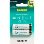 Pilha Recarregavel AA 2500mAh NiMh NH-AA-B2GN Sony cartela c/2 pilhas
