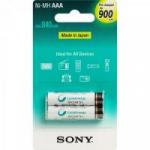 Pilha Recarregavel AAA 900mAh NiMh NH-AAA-B2GN Sony cartela c/2 pilhas