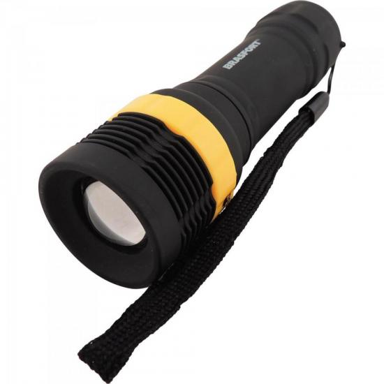 Lanterna LED Mini ABS C/ Zoom Preto BRASFORT