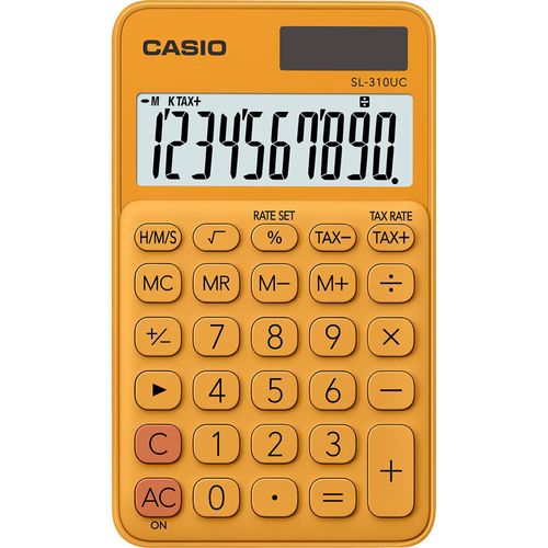 Calculadora de Bolso Casio SL-310UC 10 Dígitos Laranja