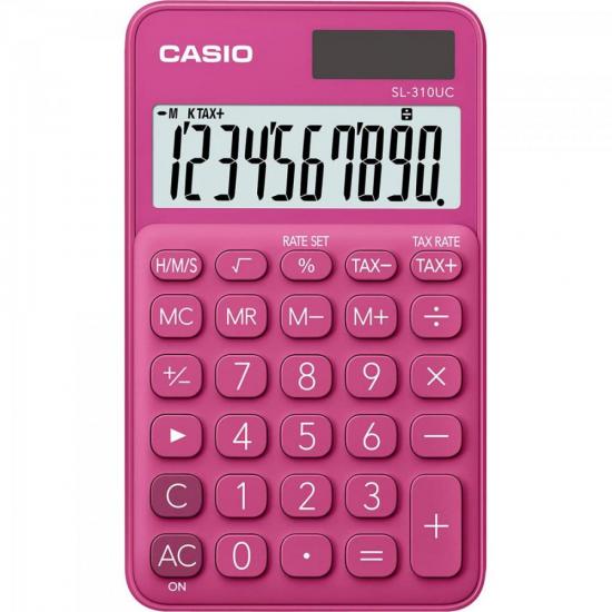 Calculadora de Bolso Casio SL-310UC 10 Dígitos Rosa