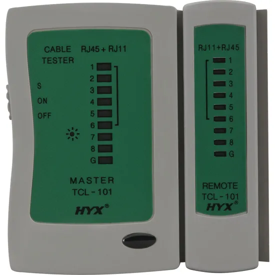 Testador de Cabos Lan RJ-11 e RJ-45 TCL-101 HYX