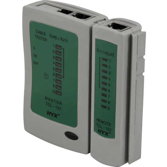 Testador de Cabos Lan RJ-11 e RJ-45 TCL-101 HYX