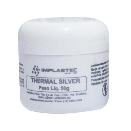 Pasta Termica Thermal Silver 50g Prata Implastec