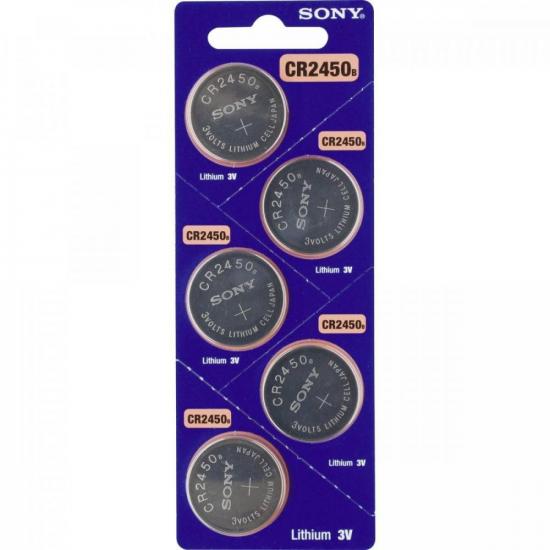 Pilha Lithium CR2450 B Sony cartela c/5 pilha Pilha Lithium CR2450 B Sony cartela c/5 pilha