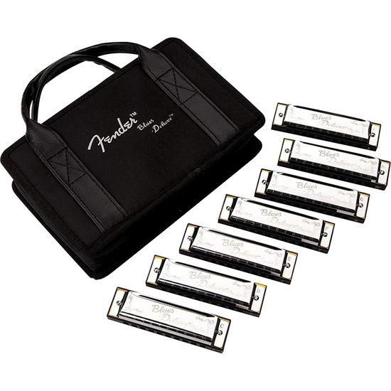 Kit Gaita Fender com 7 BLUES Deluxe e Case Kit Gaita Fender com 7 BLUES Deluxe e Case
