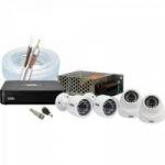 Kit CFTV DVR 4 Canais GS0082 + 2 Câmeras Dome GSHDP20DB + 2 Câmeras Bullet GS0016 GIGA
