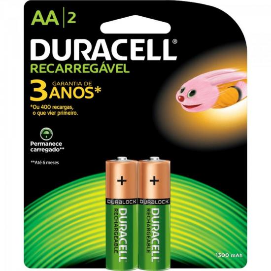 Pilha Recarregavel AA 1300mAh Duracell Caixa c/12 pilhas (cartela c/2) Pilha Recarregavel AA 1300mAh Duracell Caixa c/12 pilhas (cartela c/2)