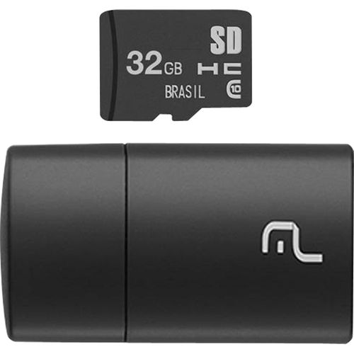 Leitor Multilaser USB Com Cartão SD 32GB