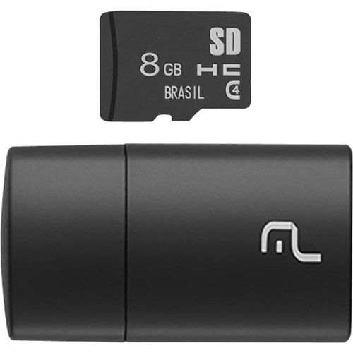 Leitor Multilaser USB Com Cartao SD 8GB