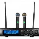 Microfone sem Fio Duplo de Mão UHF UF-112 PROBASS