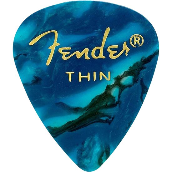 Palheta Celulóide Shape Premium 351 Thin Ocean Turquoise FENDER Palheta Celulóide Shape Premium 351 Thin Ocean Turquoise FENDER