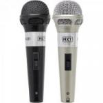 Microfone Dinâmico Par/ Plastic M-201 Preto e Prata MXT