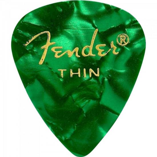 Palheta Celulóide Shape Premium 351 Thin Green Moto FENDER Palheta Celulóide Shape Premium 351 Thin Green Moto FENDER