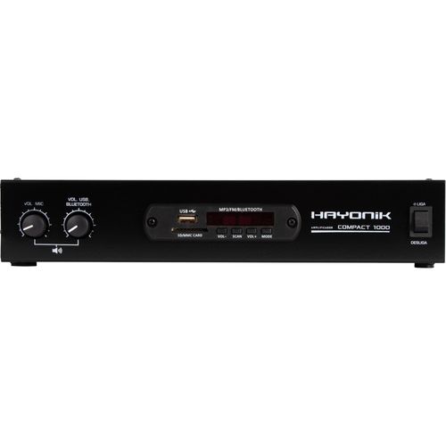 Amplificador Hayonik Compact 1000 80W RMS Com Bluetooth