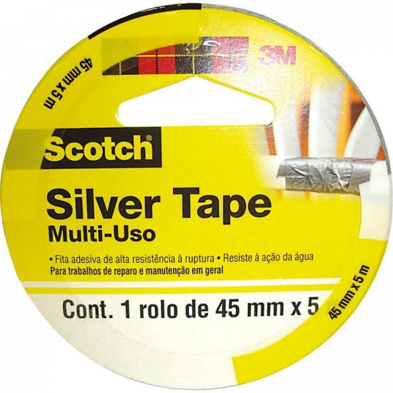 Fita Silver Tape 45mmx5m Sleeve Cinza 3M